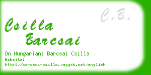 csilla barcsai business card
